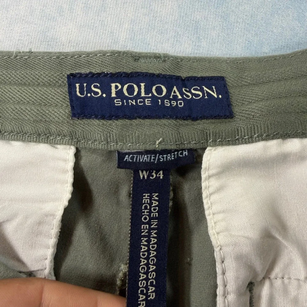 U.S. Polo Assn. Mason Shorts Mens 34 Green NWT Stretch Chino Casual MSRP $50